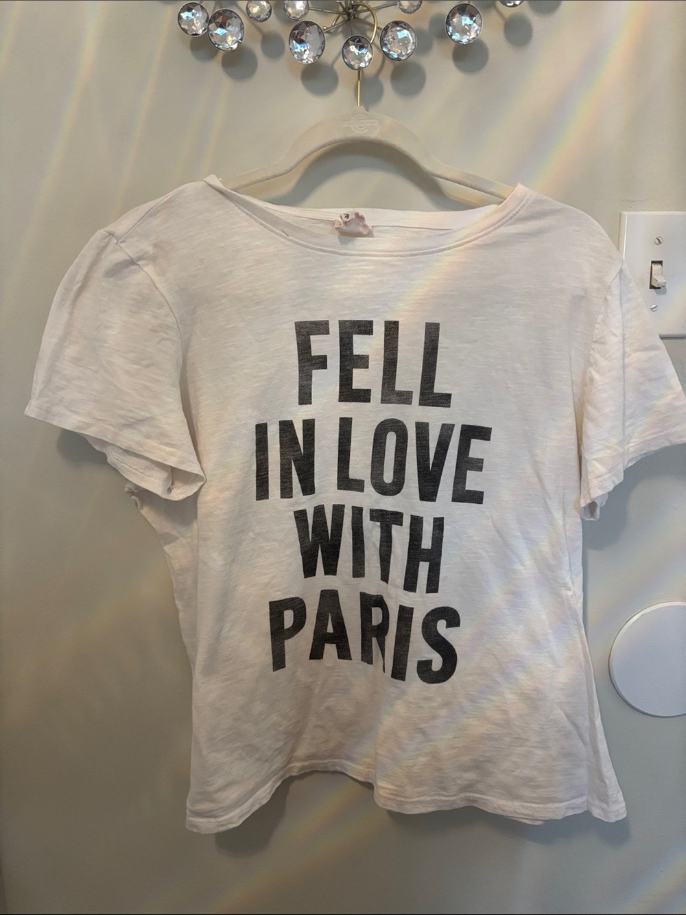 Women’s White 'Fell in Love with Paris' Graphic Tee